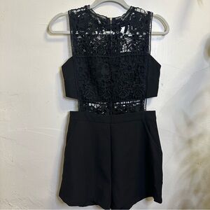 WYLDR NWT Elegant Black Lace Short Romper size S
